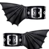 Czarne bransolety, skrzydła nietoperza, gotyckie pieszczochy "BAT CUFFS"-Restyle Sale