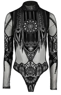 Czarne gotyckie body katedralne INVERTED CATHEDRAL-Restyle Outlet