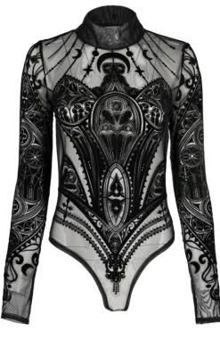 Czarne gotyckie body katedralne CATHEDRAL CORSET-Restyle Fashion