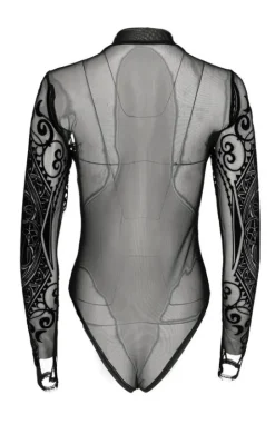 Czarne gotyckie body katedralne CATHEDRAL CORSET-Restyle Fashion