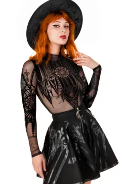 Czarne gotyckie body katedralne INVERTED CATHEDRAL-Restyle Outlet