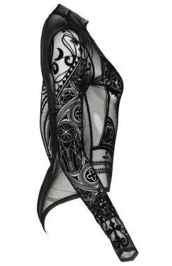 Czarne gotyckie body katedralne CATHEDRAL CORSET-Restyle Fashion