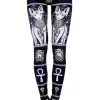 Czarne kocie legginsy, getry, sfinks, egipskie "SPHYNX LEGGINGS"-Restyle Discount