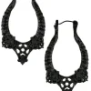 Czarne kolczyki Horns Earrings-Restyle New