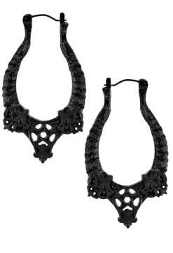 Czarne kolczyki Horns Earrings-Restyle New