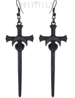Czarne kolczyki miecze, księżyce "BLACK SWORDS"-Restyle Clearance