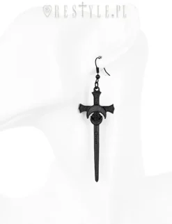 Czarne kolczyki miecze, księżyce "BLACK SWORDS"-Restyle Clearance