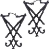 Czarne kolczyki sygil, symbole "BLACK LUCIFER SIGIL EARRINGS"-Restyle Fashion