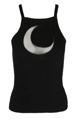 Czarny damski top Mesh Moon-Restyle New