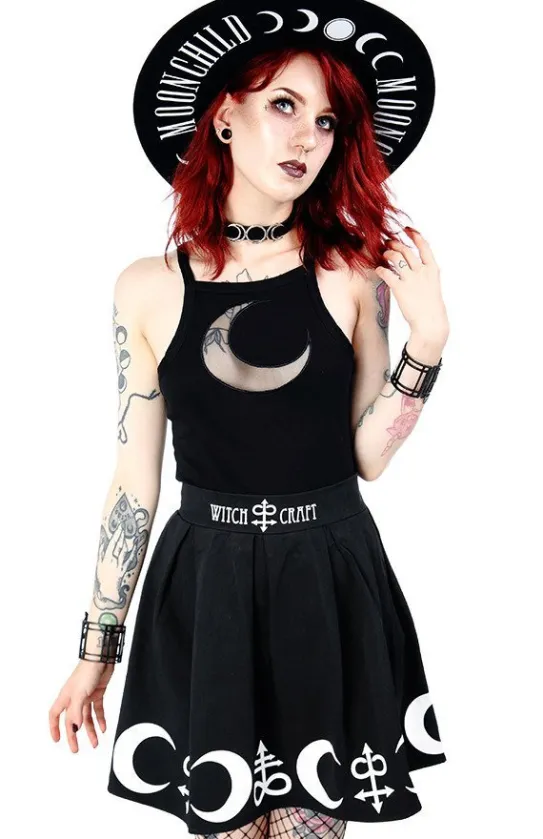 Czarny damski top Mesh Moon-Restyle New