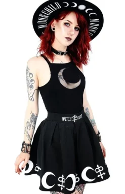 Czarny damski top Mesh Moon-Restyle New
