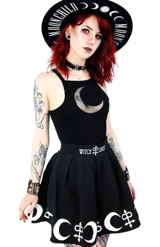 Czarny damski top Mesh Moon-Restyle New