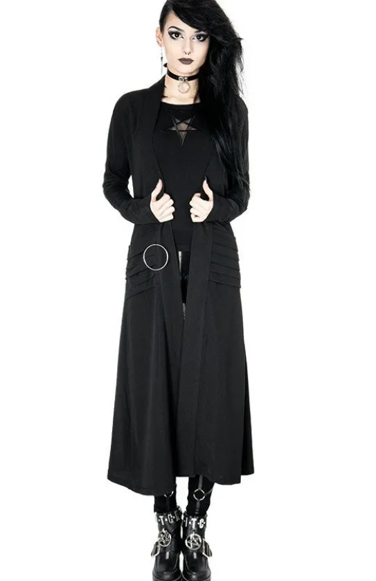 Czarny damski top Mesh Pentagram-Restyle Online