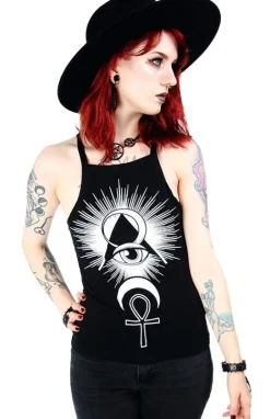 Czarny damski Top Third Eye-Restyle Sale