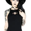 Czarny damski top Triple Goddess-Restyle Clearance