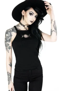 Czarny damski top Triple Goddess-Restyle Clearance