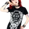 Czarny damski T-shirt Always Ready For Your Funeral-Restyle Outlet
