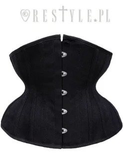 Czarny klasyczny gorset mocno modelujący "CU7 Black Matte Underbust”-Restyle Discount