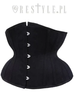 Czarny klasyczny gorset mocno modelujący "CU7 Black Matte Underbust”-Restyle Discount