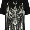 Czarny luźny tshirt Boginie HECATE OVERSIZED-Restyle New