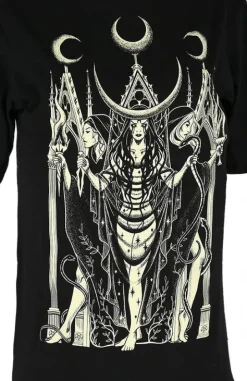 Czarny luźny tshirt Boginie HECATE OVERSIZED-Restyle New