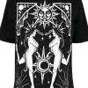 Czarny luźny tshirt COVEN OVERSIZED-Restyle Fashion