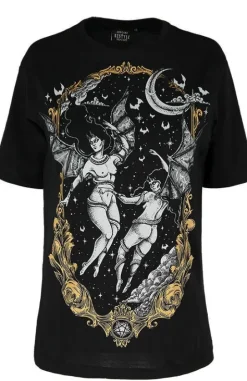 Czarny luźny tshirt succuby LAS FURIAS OVERSIZED-Restyle Hot