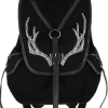 Czarny Plecak Antlers Gotycki plecak z kieszeniami i porożem-Restyle Outlet