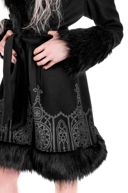 DARK ALTAR ROZKLOSZOWANY PŁASZCZ ZIMOWY z nadrukiem-Restyle Sale