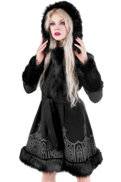DARK ALTAR ROZKLOSZOWANY PŁASZCZ ZIMOWY z nadrukiem-Restyle Sale