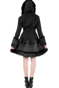 DARK ALTAR ROZKLOSZOWANY PŁASZCZ ZIMOWY z nadrukiem-Restyle Sale