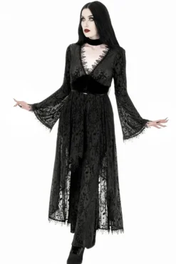 DARK ANGEL BURNOUT DUSTER gotycka narzutka-Restyle Online