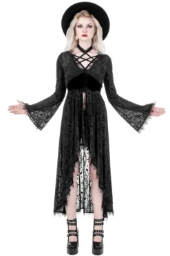 DARK ANGEL BURNOUT DUSTER gotycka narzutka-Restyle Online