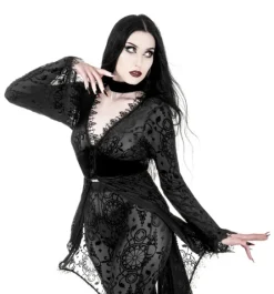 DARK ANGEL BURNOUT DUSTER gotycka narzutka-Restyle Online