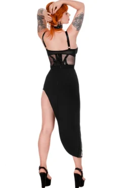 DESIREE SKIRT Asymetryczna spódnica z przeszyciami-Restyle Online
