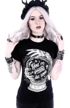Dopasowany Damski t-shirt z magiczną kulą 