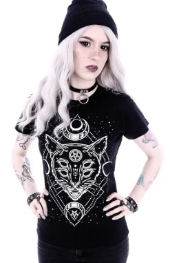 Dopasowany t-shirt koszulka z Kotem