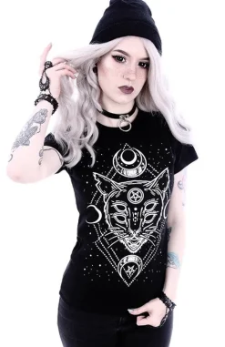Dopasowany t-shirt koszulka z Kotem
