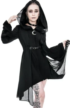 Długa bluza z woalem DARK FAY-Restyle Online