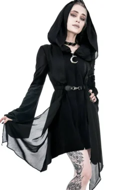 Długa bluza z woalem DARK FAY-Restyle Online