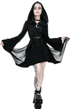 Długa bluza z woalem DARK FAY-Restyle Online