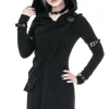 Długa drapowana bluza z pentagramem Hecate Draped Hoodie-Restyle Online