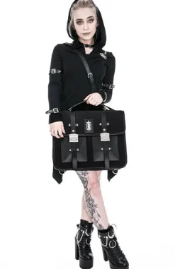 Długa drapowana bluza z pentagramem Hecate Draped Hoodie-Restyle Online