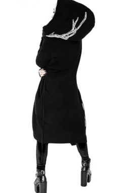 Długa, gotycka bluza z haftem poroża INTO THE WILD-Restyle Sale