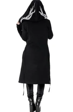 Długa, gotycka bluza z haftem poroża INTO THE WILD-Restyle Sale