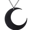 Duży wisior, półksiężyc, księżyc "MOON BLACK pendant"-Restyle Clearance