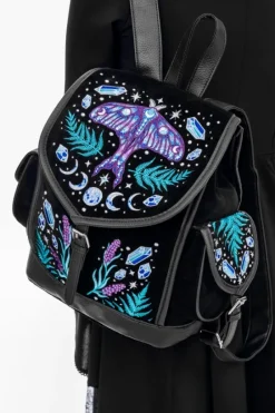ENCHANTED FOREST BACKPACK Magiczny Plecak z haftem ćmy-Restyle Hot