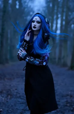ENCHANTED FOREST HOODIE Bluza z haftem ćma i paproć-Restyle Best