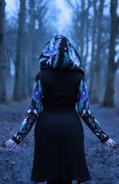 ENCHANTED FOREST HOODIE Bluza z haftem ćma i paproć-Restyle Best