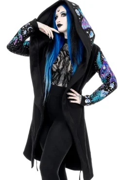 ENCHANTED FOREST HOODIE Bluza z haftem ćma i paproć-Restyle Best